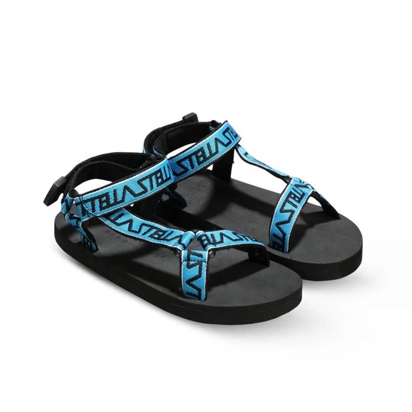 ** KIDS ** Stella McCartney Kids Blue Logo Sandals, size 32 - Picture 1 of 5